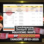 BUKTI JACKPOT SLOT MAHJONG WAYS TERPERCAYA DI INDONESIA TGL 29-01-2025