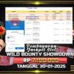 BUKTI JACKPOT SLOT WILD BOUNTY SHOWDOWN TERPERCAYA DI INDONESIA TGL 30-01-2025