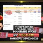 BUKTI JACKPOT SLOT MAHJONG WAYS TERPERCAYA DI INDONESIA TGL 05-02-2025