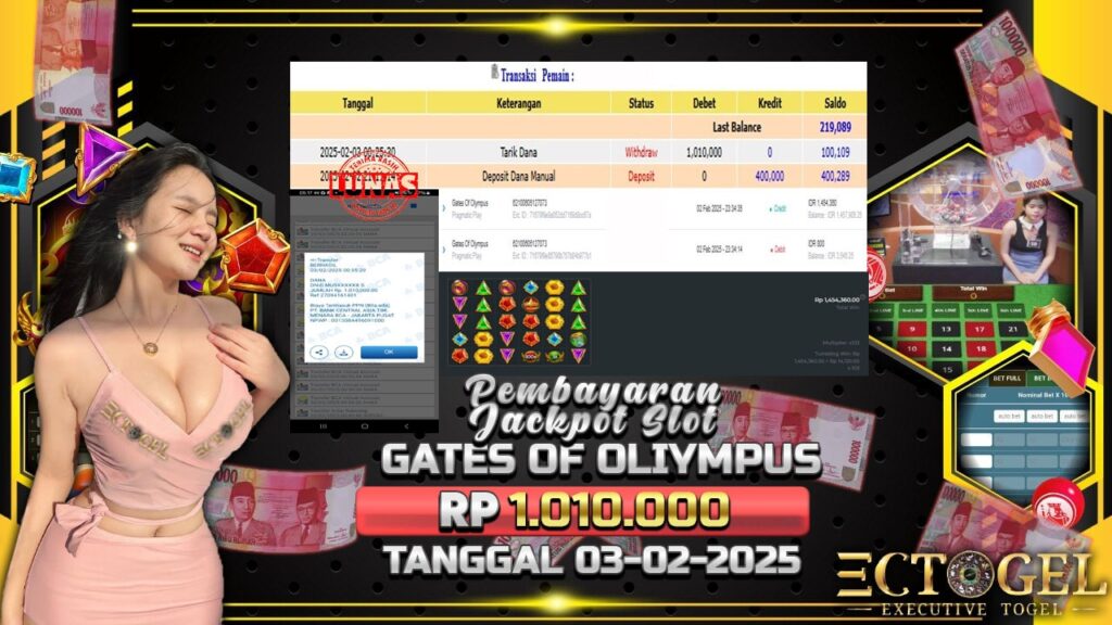 BUKTI JACKPOT SLOT GATES OF OLYMPUS TERPERCAYA DI INDONESIA TGL 03-02-2025